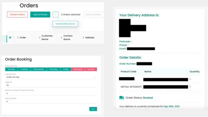 Order Booking Screen