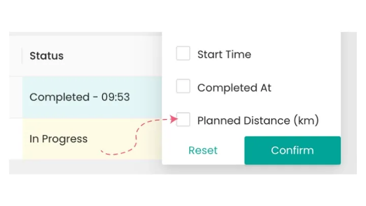 Planned Distance feature