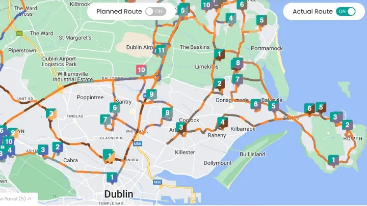 Planned Vs. Actual Route