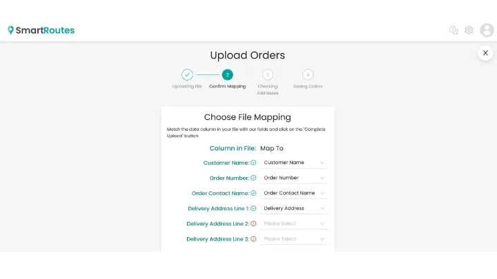 Upload orders