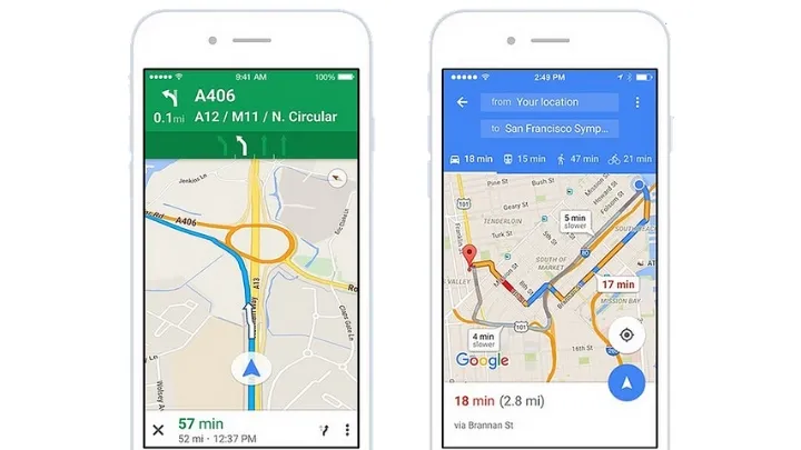 Google Maps Route Planner on mobile