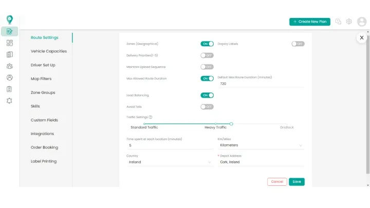 Settings Menu