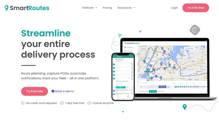 SmartRoutes Homepage