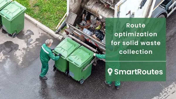Route optimization for solid waste collection