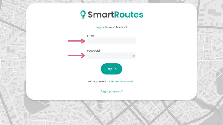 Login screen