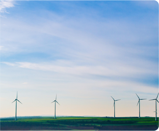 Windmills on a landscape