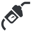Grey icon of a fuel pump nozzle
