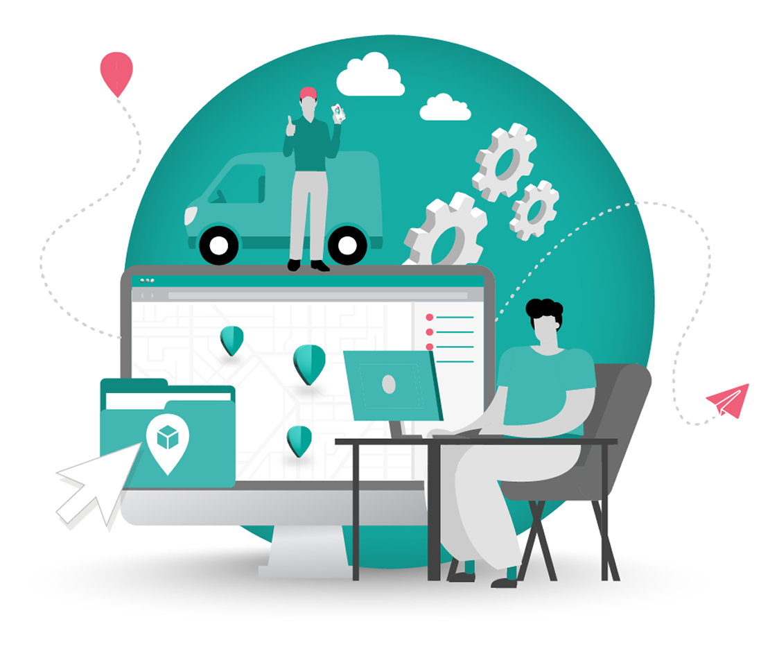 Route planning software dashboard